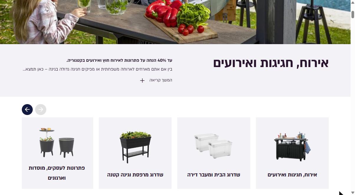 קטגוריית אירוח, חגיגות ואירועים באתר כתר עם הודעת עד 40% הנחה